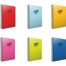 Gıpta Punto 140 Yp. A4 Spiralli Pp. Kapak Defter Seti Kareli 6'lı