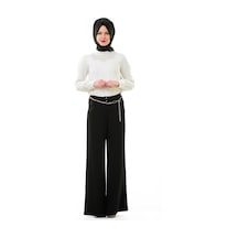 Soralline Kadın Abiye Pantalon 1678 Siyah Siyah