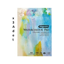 Bigpoint Suluboya Blok 200 Gram A4 - 25 Yaprak Watercolour Pad X 3 Adet
