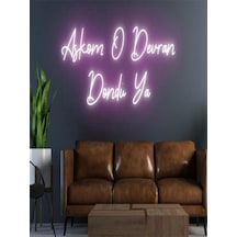 Aşkom O Devran Döndü Ya Yazılı Neon Tabela Pembe