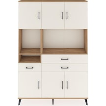 Arges Dolap 9 Raflı 3 Çekmeceli 6 Kapaklı 132x30x195 Çam-ayta... Çam