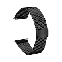 Forzacase Samsung Galaxy Watch Active R500 Uyumlu Metal Mıknatıslı Kordon Kayış - Fc095 Siyah