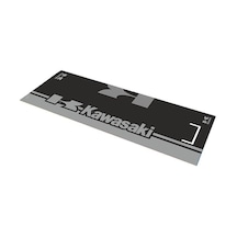 Kawasaki Gri Desenli 80 X 220 Cm Kaydırmaz Motosiklet Halısı 80 220