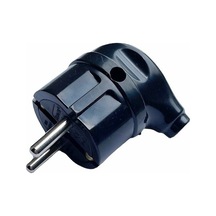 Konza L Tipi Topraklı Fiş Siyah