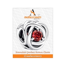Sonsuzluk Çemberi Charm /asafaccessory Kırmızı