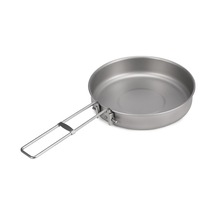 750ml Titanyum Tava, Hafif Ve Dayanıklı Kamp, Yürüyüş Ve Piknik İçin İdeal Gri Gri