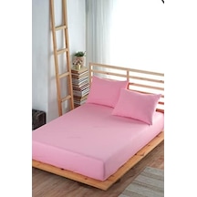 Formeya Lastikli Çarşaf Takımı%100 Pamuk Yastık Kılıflı Pudra, 160 X 200 Abanoz