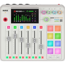 Rødecaster Pro Iı: Beyaz Entegre Ses Prodüksiyon Sistemi - 4 Mikrofon Girişli, Sd Card Ve Bilgisayara Çok Kanallı Kayıt Etme Özellikli Profesyonel Podcast Mikser