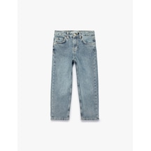 Koton Pamuklu Cepli Loose Fit Denim Pantolon Orta İndigo 7wkb40018td