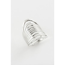 Oval Metal Yüzük - Gümüş Rengi N162