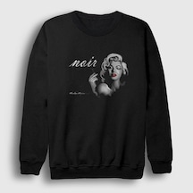 Presmono Unisex Noir Marilyn Monroe Sweatshirt Siyah