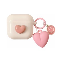 Caseonn Huawei Freebuds Se 3 Kılıf Karakter Figürlü Smiley Kalp Pembe