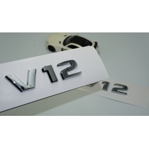 Dk V12 Çamurluk Yanı Krom Abs 3m 3d Yazı Logo Seti Benz İle Uyuml