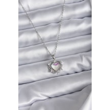 316l Çelik Zincir Gümüş Renk Kalp Model Kadın Kolye