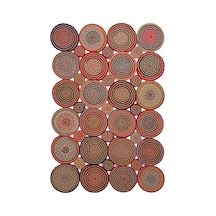 Cool Halı Luke 413 Renkli Halı Paspas Örgü Hasır Kilim Yolluk Bohem Antre Mutfak Balkon Banyo Halısı Çok Renkli