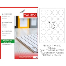 Tanex Tw-2150 50 MM Laser Etiket 100 Ad.