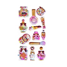 Sticker Kabartmalı Sticker Defter, Planlayıcı Etiket Pullu-812 - 17x9 Cm - Parfüm Makyaj