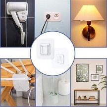 Eşya Sabitleme Askısı 10 Adet Şeffaf Çift Taraflı Yapışkanlı