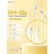Remax 14.2mm Sürücülü Mikrofonlu Kulak İçi Kablolu Kulaklık - Type-c Rm-10a Sarı