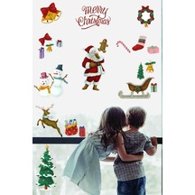 Yılbaşı Süsleri Yılbaşı Ağacı Noel Baba Yılbaşı Sticker Seti