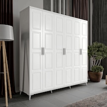 Guneystore Safir 6 Kapaklı Komple Mdf Beyaz Gardırop Guneystore Safir 6 Kapaklı Komple Mdf Beyaz Gardırop