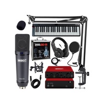 Midex Midi Paket-5 Stüdyo Ekipmanları Seti Ses Kartı Midi Klavye Mikrofon Kulaklık