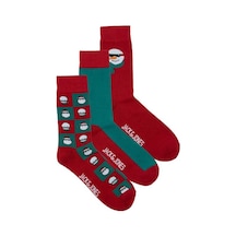 Jack & Jones 3'lü Erkek Çorap 12246902 Kırmızı Jack & Jones 3'lü Erkek Çorap 12246902 Kırmızı