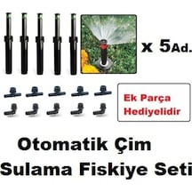 5 Adet Rainbird 10 Van 3mt. Yarıçap Çim Sulama Sprey Fıskiye Ve Montaj Ek Parçaları