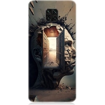 Xiaomi Redmi Note 9 Pro Uyumlu İnsan Beyni Ve Hayali Desenli Silikon Kılıf