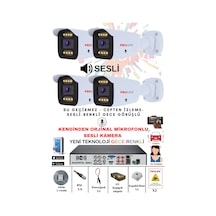 4 Lü Sesli Güvenlik Kamerası 5 Mp Gece Renkli Yüz Ve Araç Tanımalı Full Hd Kamera Sistemi