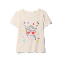 Gap Grafikli T-shirt - 710285-10020 Krem
