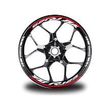 Kırmızı Yamaha Yzf R125 Takım Jant Sticker Etiket