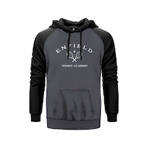 Tennis Academy Enfield Gri Renk Reglan Kol Sweatshirt Gri