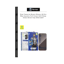 Özel Tasarım Blueo İphone 18 Pro Max Uyumlu Full Cover Anti-peep Glass Ekran Cep Alternatif