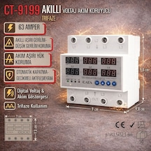 Cata Trifaze Ct-9199 63a Akıllı Voltaj Akım Koruyucu
