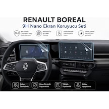 Renault Boreal Iconic Paket Dijital Gösterge Ve Multimedya Ekran Koruyucu 9h Nano Set