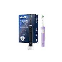 Oral-B Şarjlı/Elektrikli Diş Fırçası Vitality Pro 2'li Siyah & Lila Avantaj Paketi