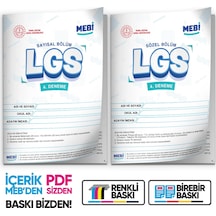 2026 LGS 8.sınıf Meb Online Türkiye Geneli 4. Deneme (Sayısal–SÖZEL) Büyük Boy Renkli Baskı Ücreti