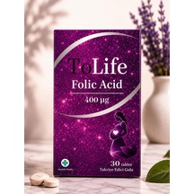 Tolife Folic Acid 400 Μg + Vitamin B6 İçeren Takviye Edici Gıda 30 Tablet