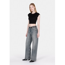 Colin's Colins Regular Fit Yüksel Bel Geniş Paça Kadın Gri Jean Pantolon Cl1074524 Q1.v1 Dn44225 Denim