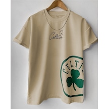 Startmore Erkek Oversize Baskılı Kısa Kollu T-shirt 3-12 Yaş Arası Mevcuttur Bej