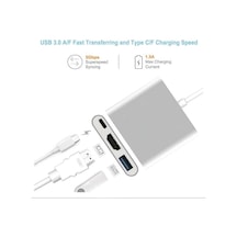 Store Usb 3.1 Type C To Hdmı Usb 3.0 Dönüştürücü Adaptör Kablosu Laptop İçin 4962