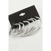 Noktalı Metal Halka Küpe 6 Adet çok renkli 08003074