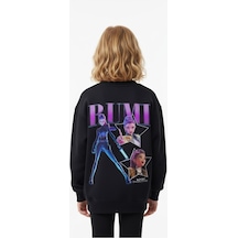 Kpop Kız Çocuk Sweatshirt St09652 Lacıvert