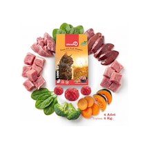 Kuzu Etli Tahılsız Barf Kedi Maması 4 Kg - 1000 G X 4