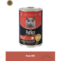Reflex Plus Sos İçinde Parça Kuzulu Yetişkin Kedi Konservesi 400gr