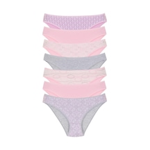 18001-3 Kadın 7'li Pinks Bikini Külot Paketi V7-penbe Mix Çok Renkli