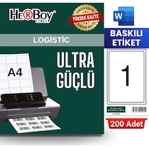 Herboy Hb-1001 199,6 X 289,1 Mm A4 Baskılı Laser Etiket 200 Adet