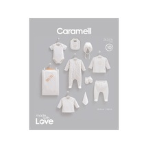 Caramell Pamuk Mini Style 10 Parça Hastane Çıkışı Zıbın Seti Ekru Crml.2576.ekr