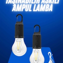 Askılı Kırılmaz Led Işık Kamp Bahçe Lambası Taşınabilir Led Ampul Şarjlı Çok Renkli 28818497